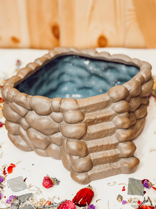 Large Ceramic Stone Sand Bath