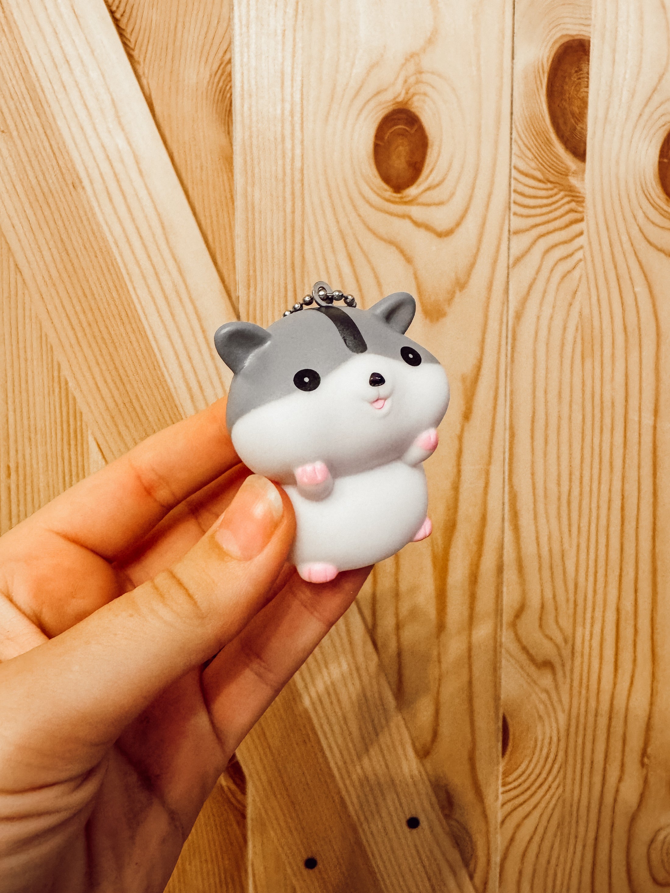 Squeaking Hamster Keychain (3-colors)
