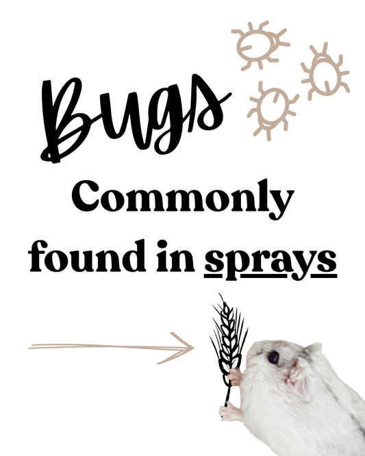 Bugs commonly found in sprays