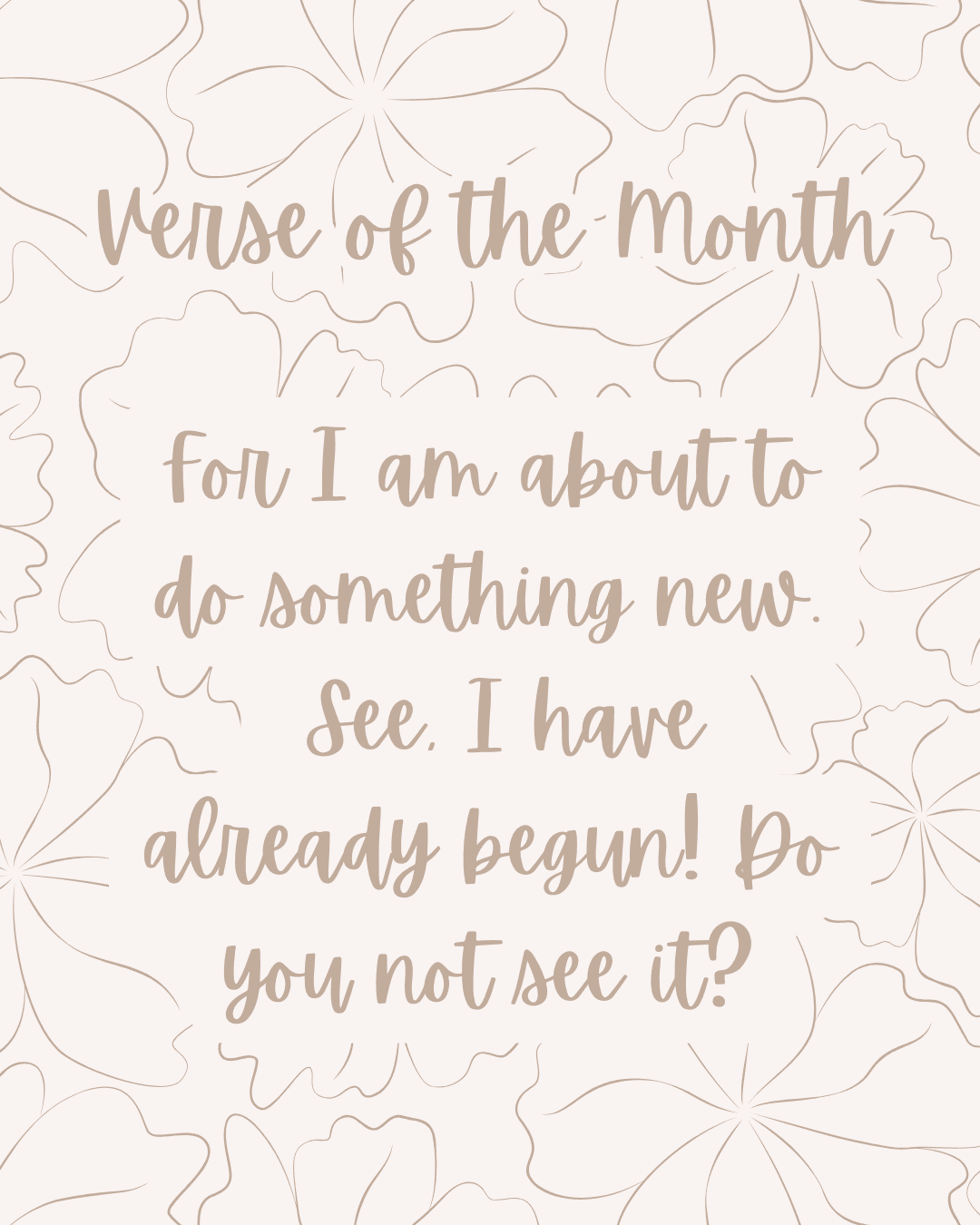 May 2026 Verse of the Month