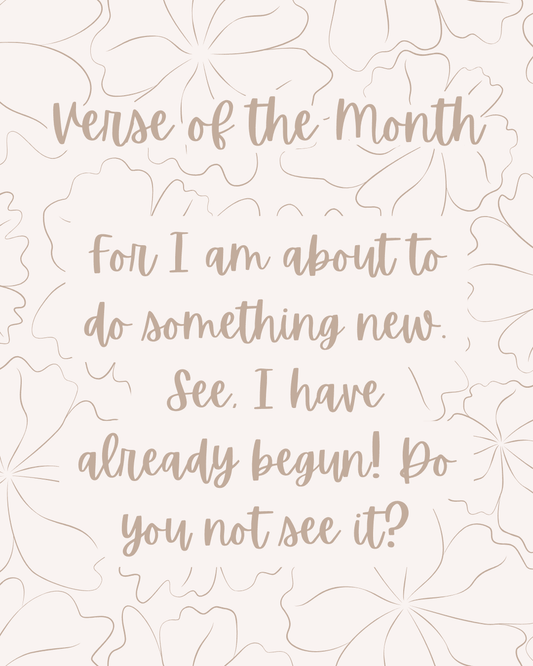 May 2026 Verse of the Month