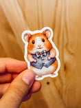 Load image into Gallery viewer, Sticker — Hamster with a Bow Tie
