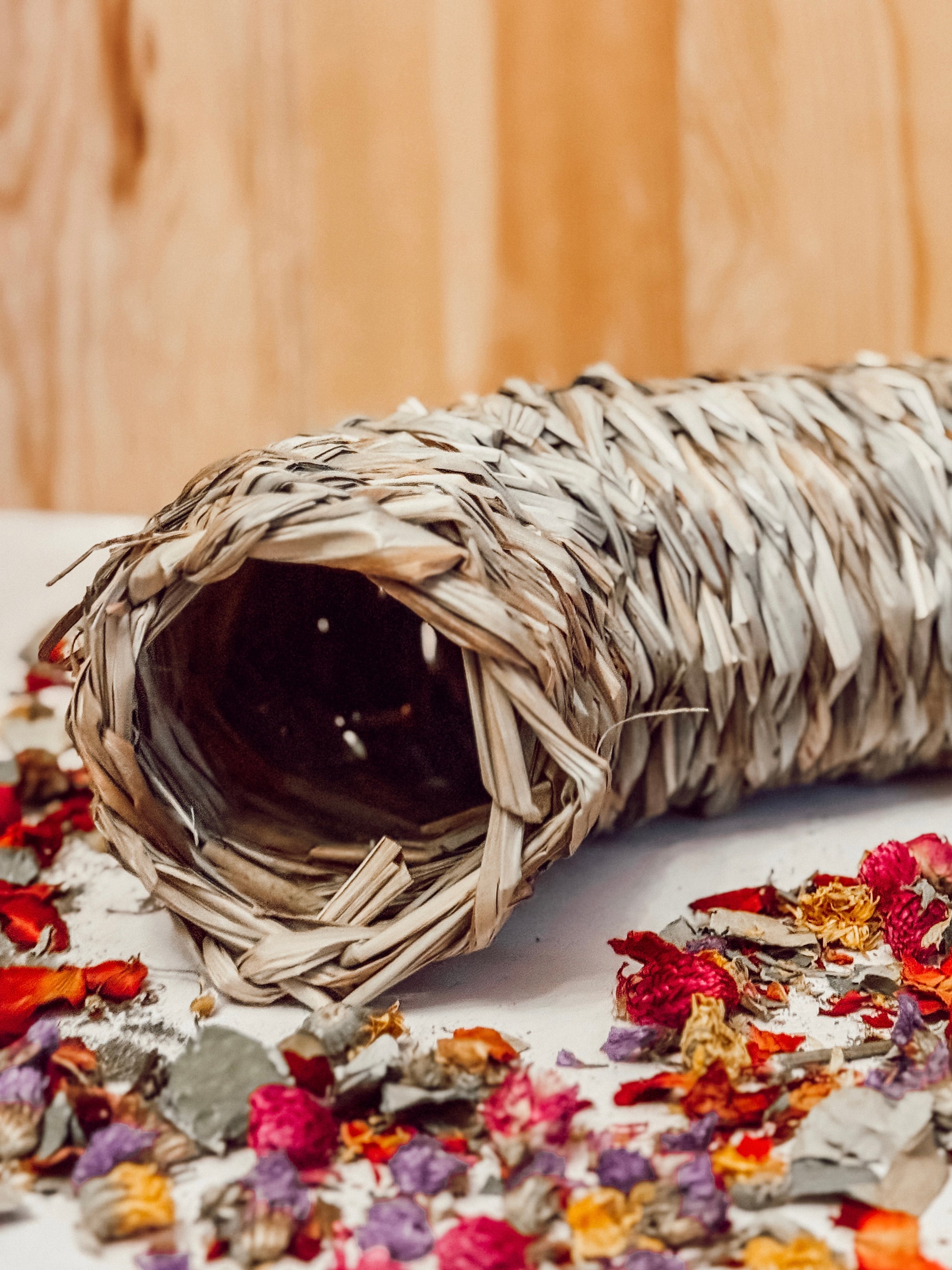 Large Curved Grassy Tunnel