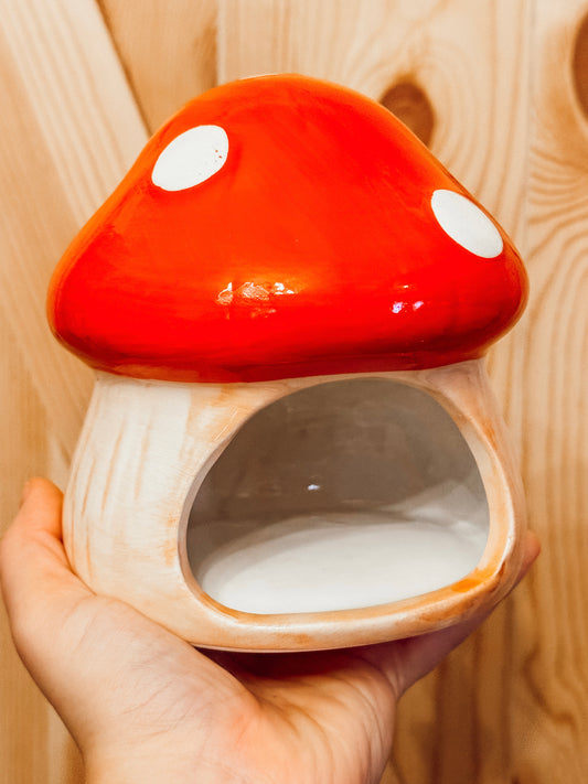 Ceramic Red Mushroom Hide