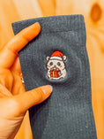 Load image into Gallery viewer, Embroidered Holiday Hamster Socks

