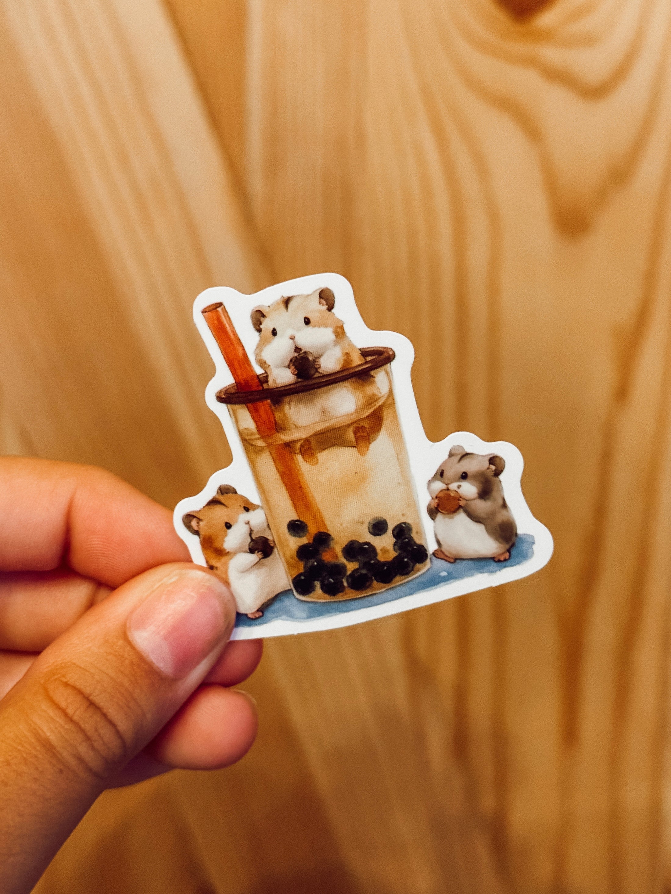 Sticker — Hamsters & Boba