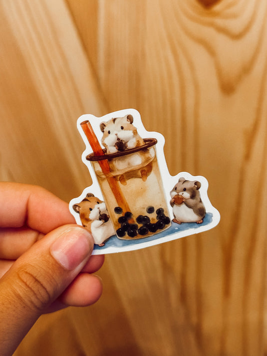 Sticker — Hamsters & Boba
