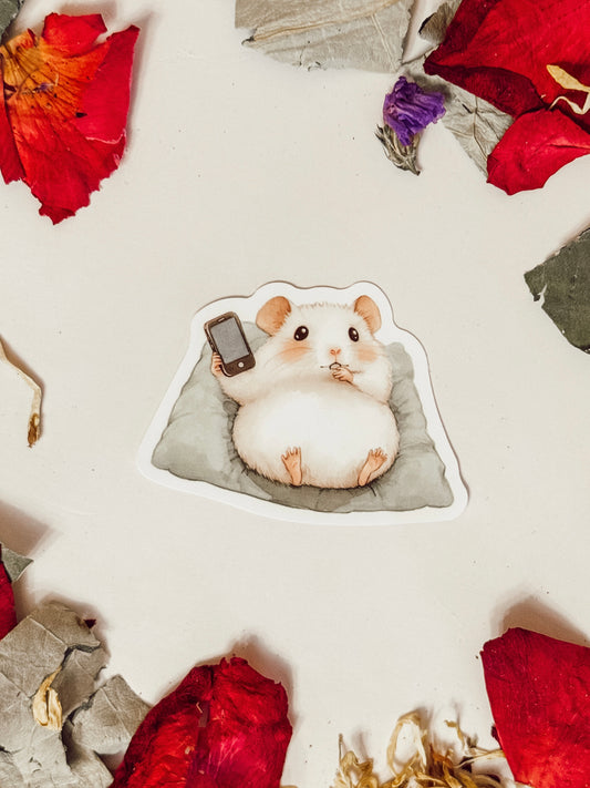 Sticker — Hamster Scrolling