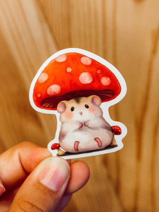 Sticker — Hamster Mushroom