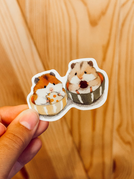 Sticker — Hamster Peas in a Pod
