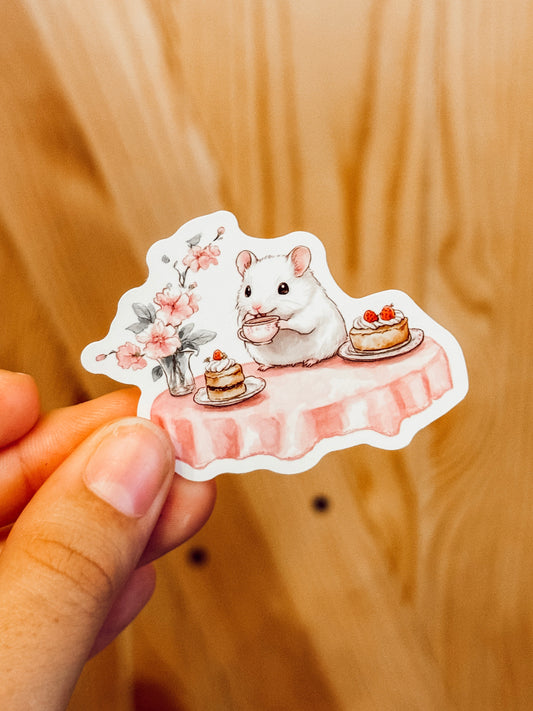 Sticker — Hamster Tea Party