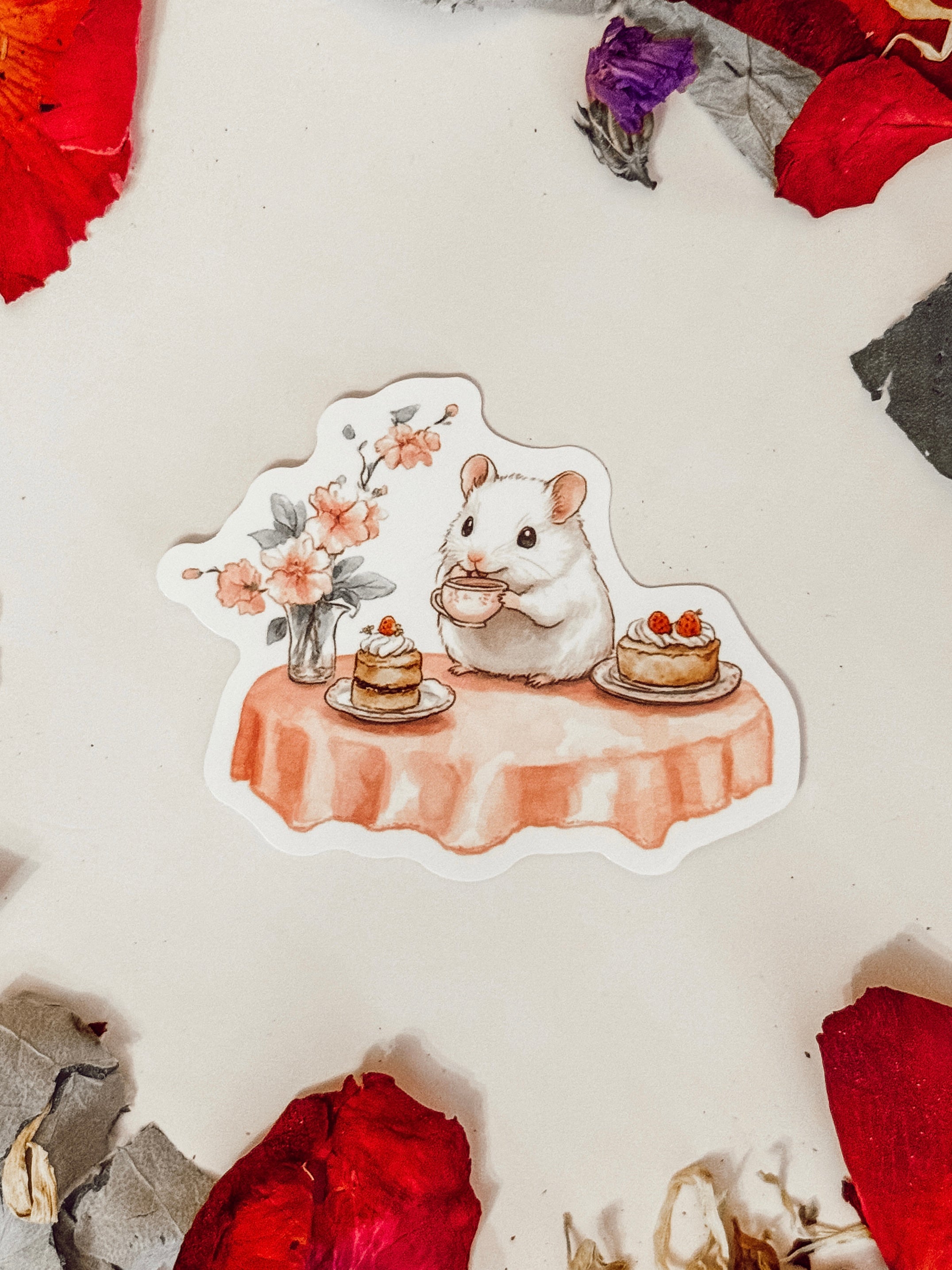 Sticker — Hamster Tea Party