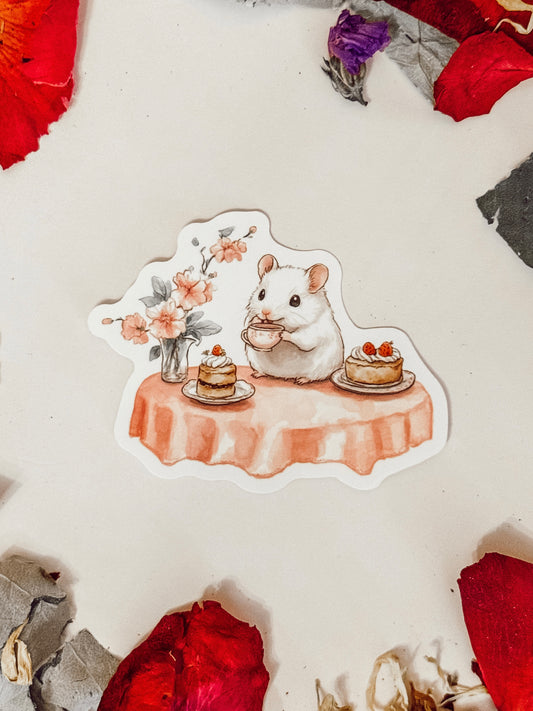 Sticker — Hamster Tea Party