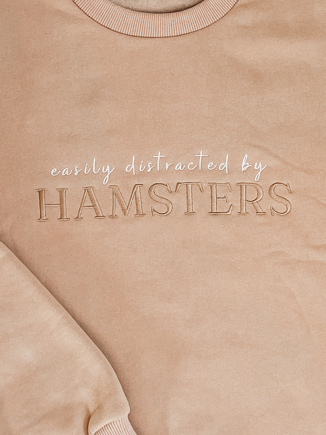 Embroidered Hamster Sweater — OG Beige