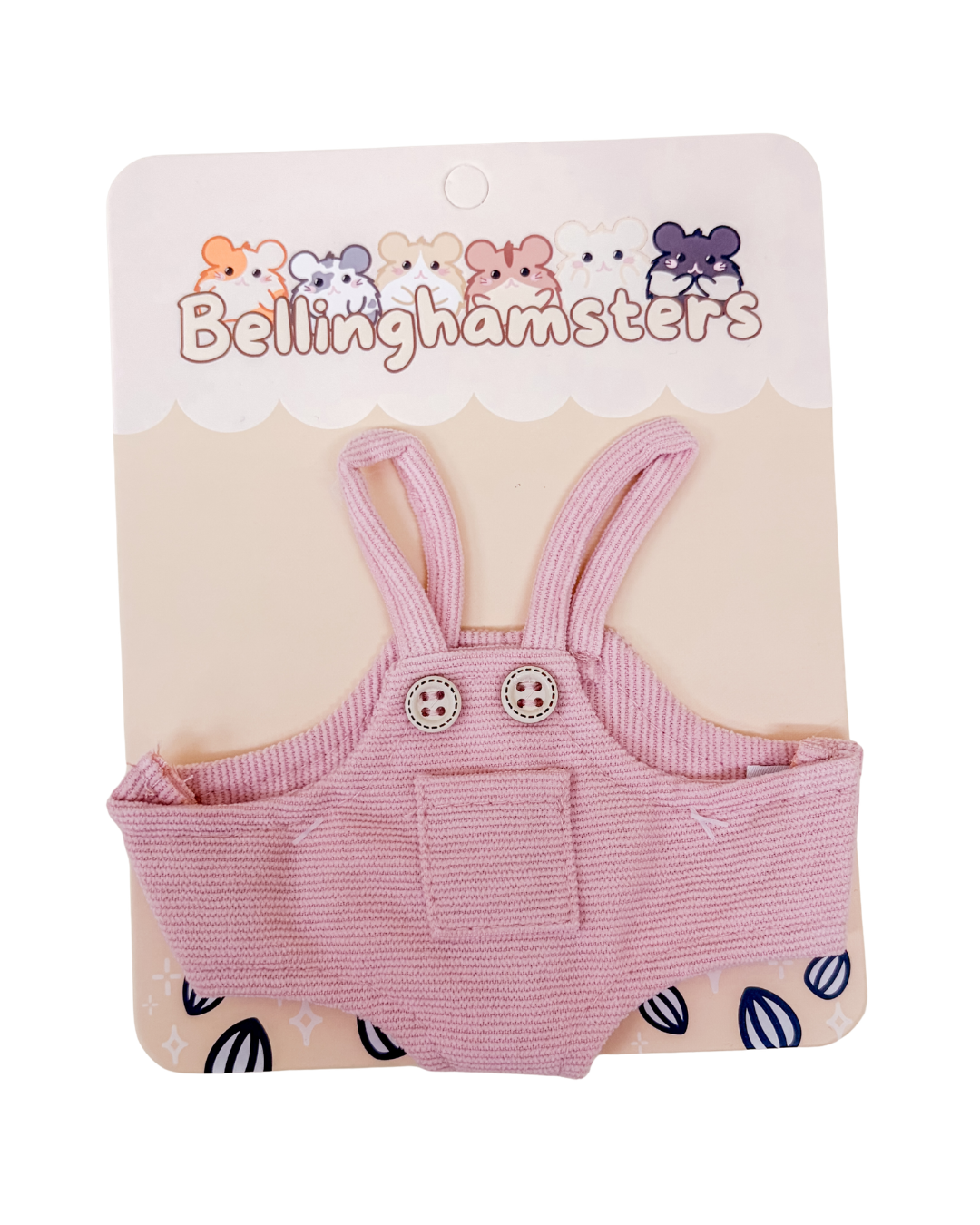 Pink Corduroy Overalls (Plushie Accessory)