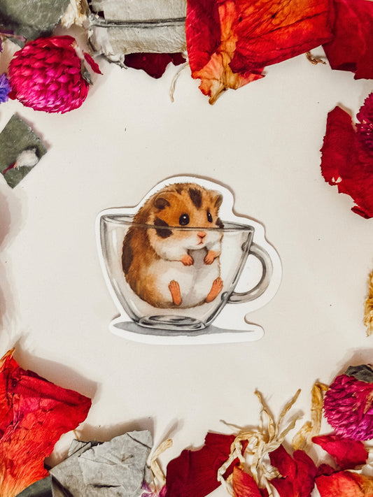 Sticker — Hamster Cappuccino