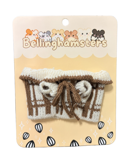 Cream & Brown Plaid Sweater (Plushie Accessory)