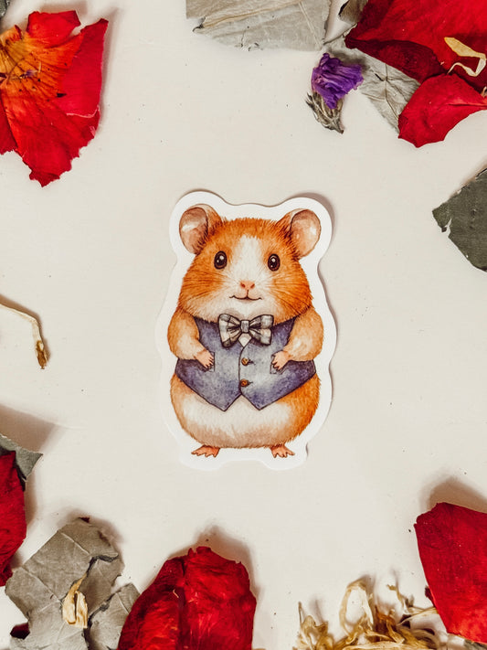 Sticker — Hamster with a Bow Tie