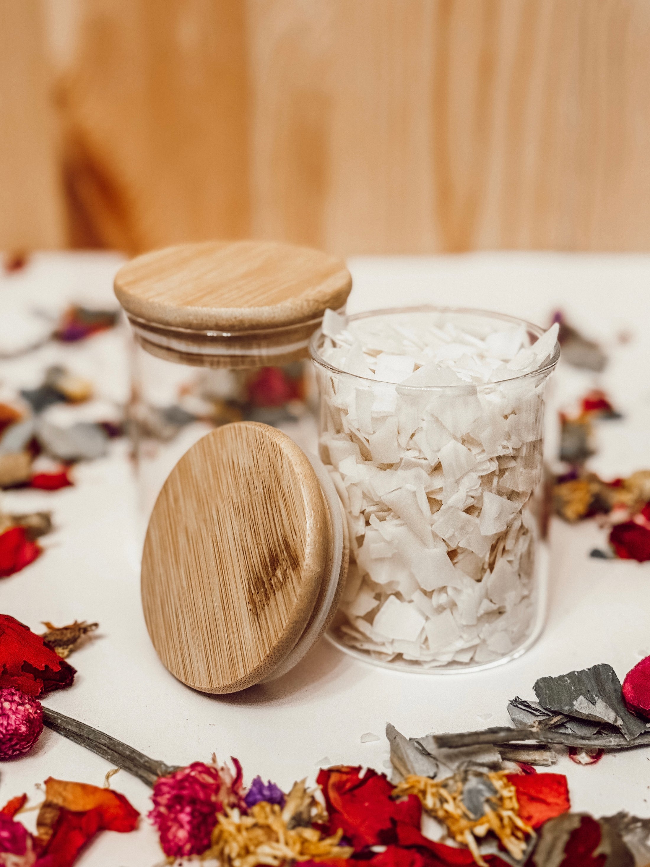 Glass Airtight Sealed Storage Treat Jars (with Bamboo Lid)