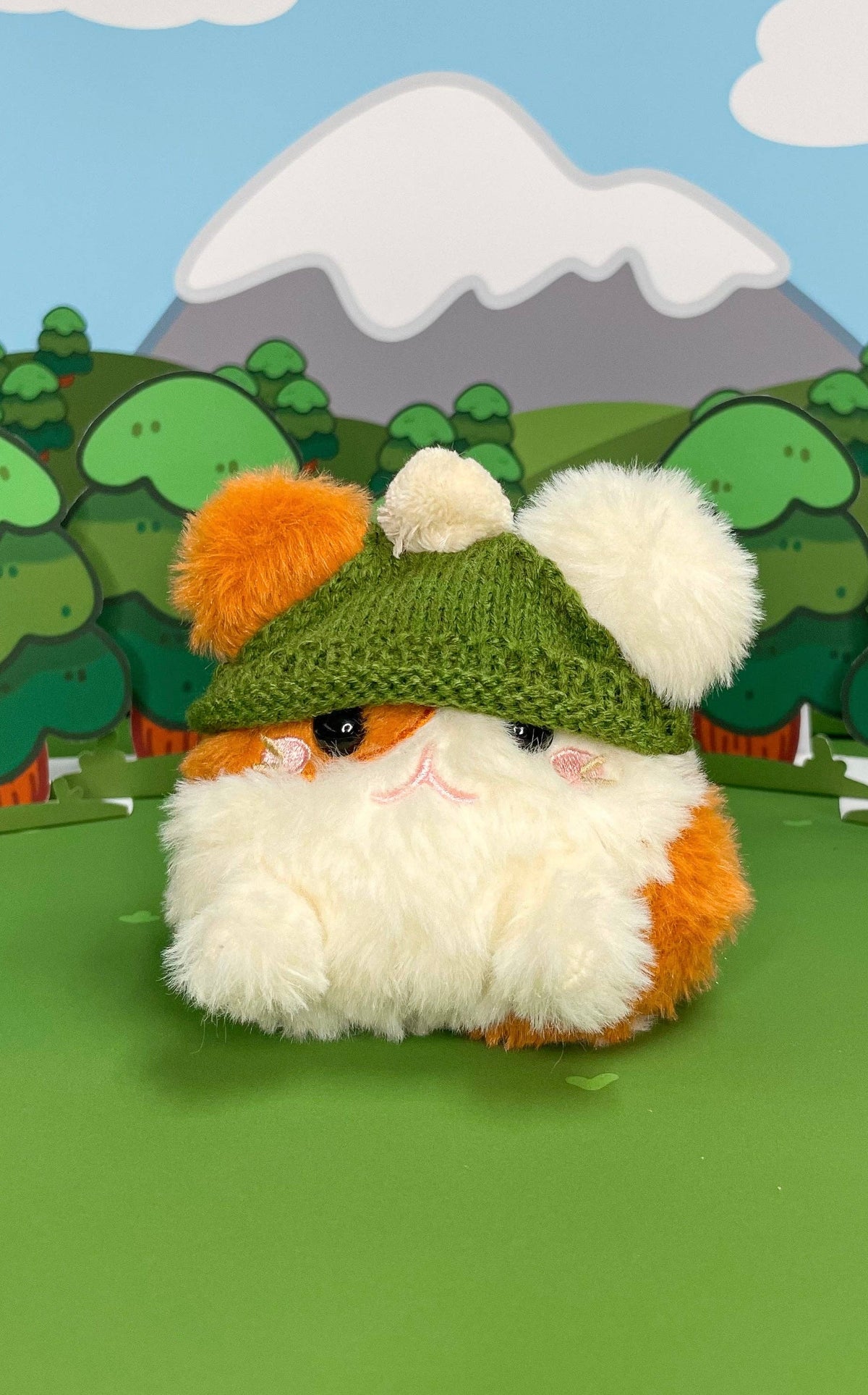 Green Pompom Beanie (Plushie Accessory)