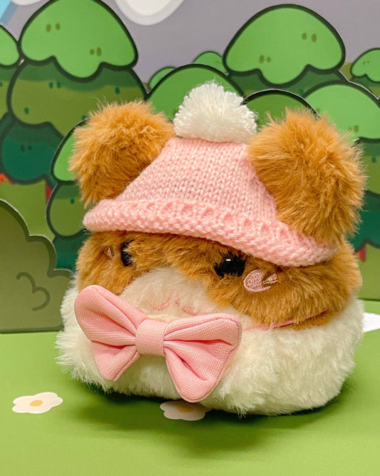 Pink Pompom Beanie (Plushie Accessory)