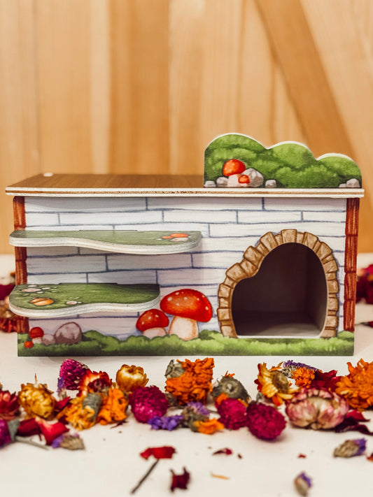 Woodland Stone Platform Hide (+ steps built in!)