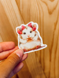 Load image into Gallery viewer, Sticker — Hamster w/ Pink Bows
