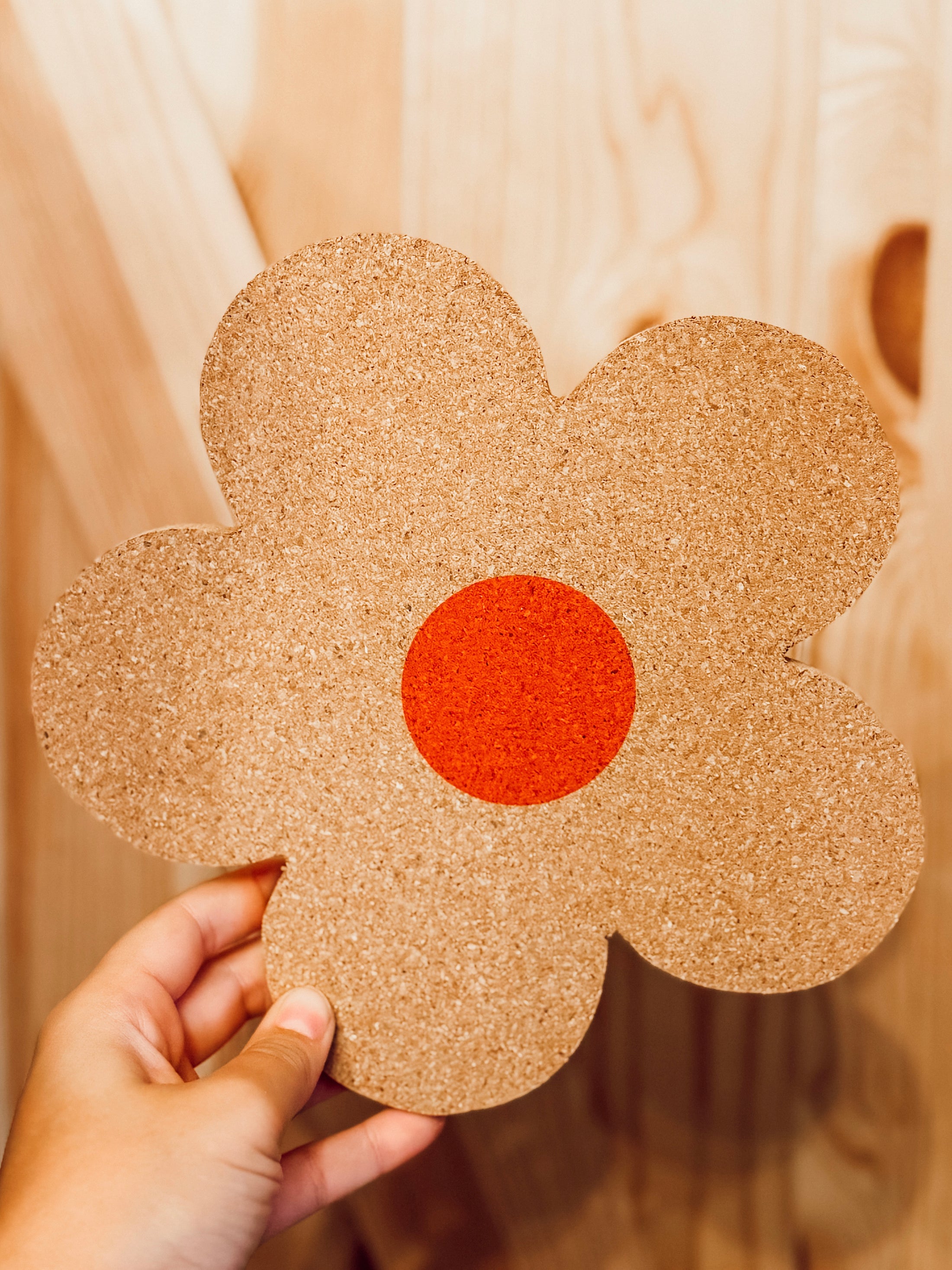 Large Natural Cork Flower (Terracotta)