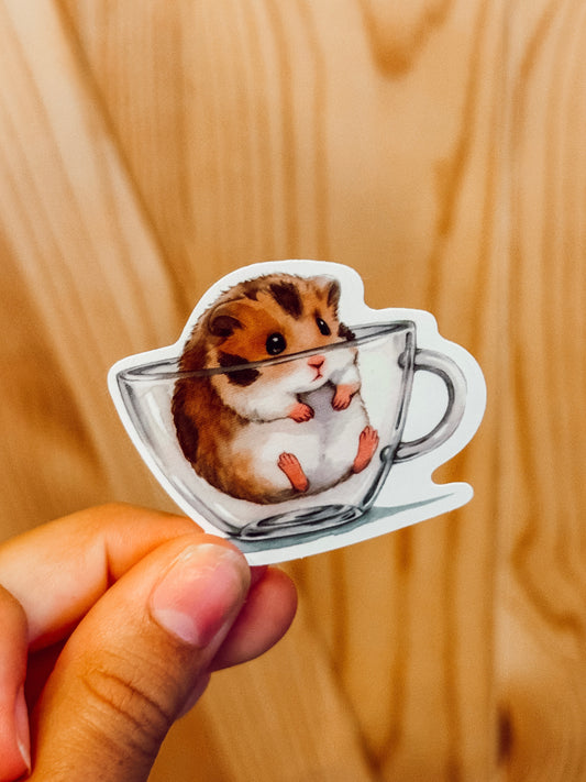 Sticker — Hamster Cappuccino