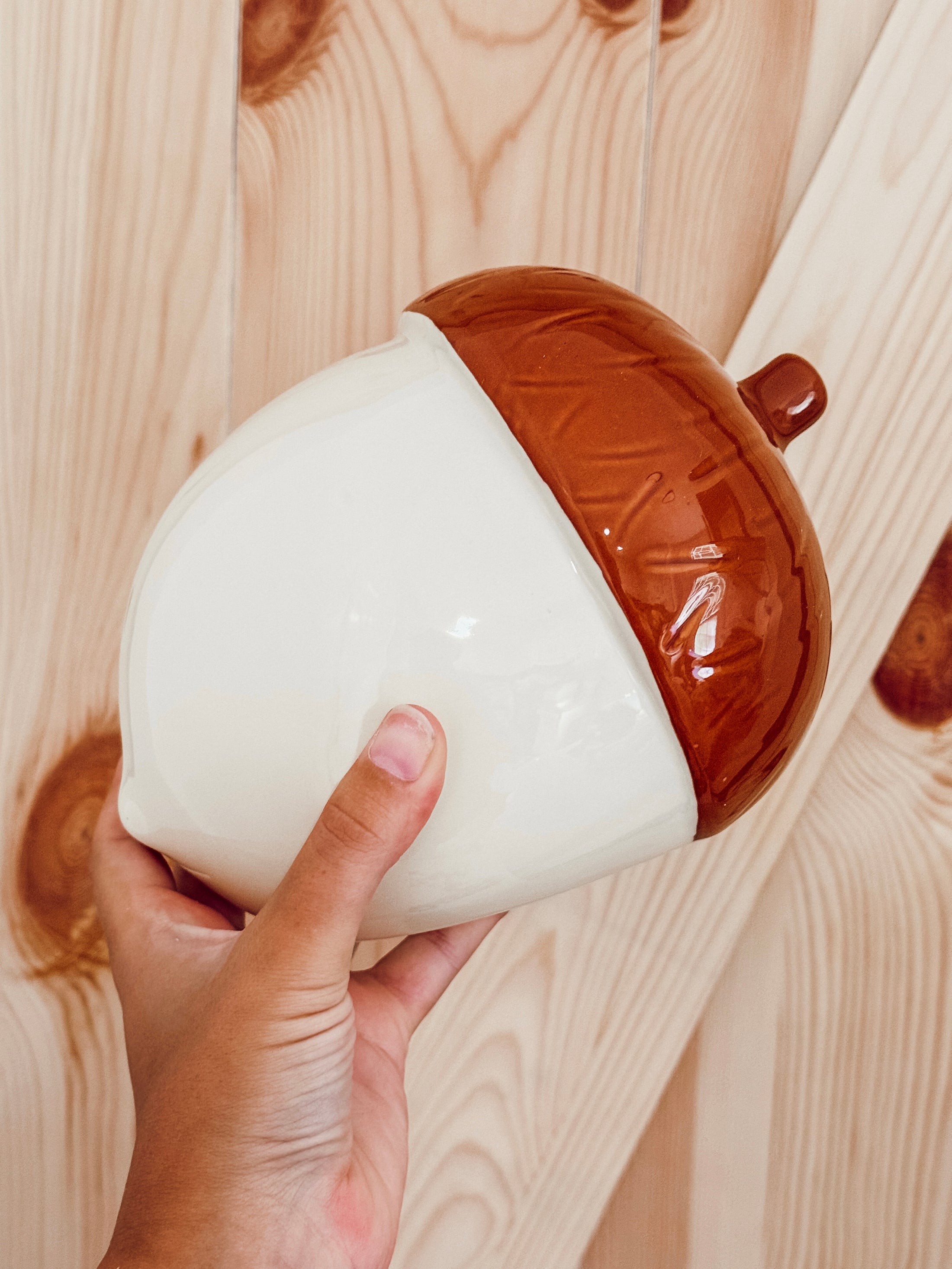 Glazed Ceramic Acorn Hide