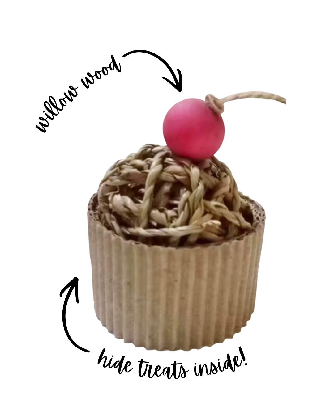 Chewable Cupcake Forage Toy (hide treats inside!)