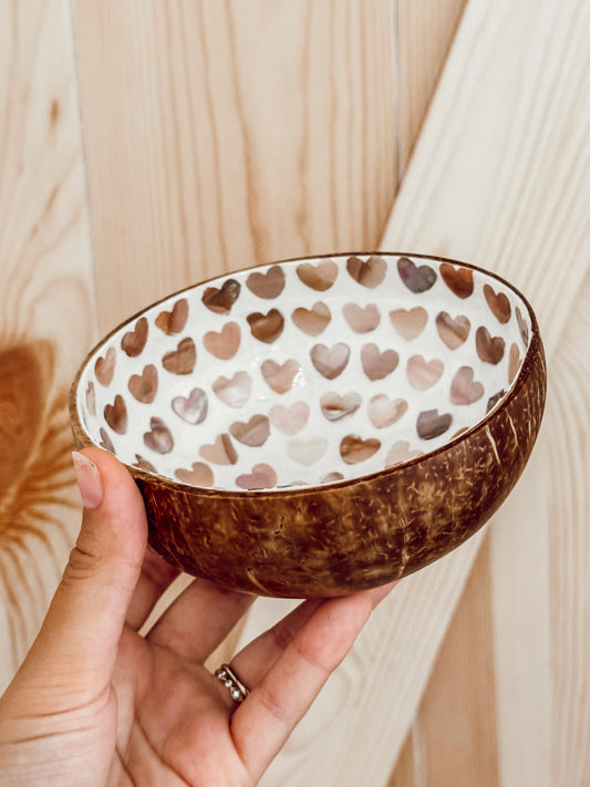 Heart Shape Coconut Dig Bowls